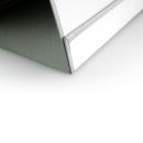 Tisch Flipchart A4 quer in Gewebefolie mit Metalloptik