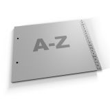 Register A-Z, halbe Höhe 180mm, A4, grau oder weiß, Polypropylen (420 hH Eu)