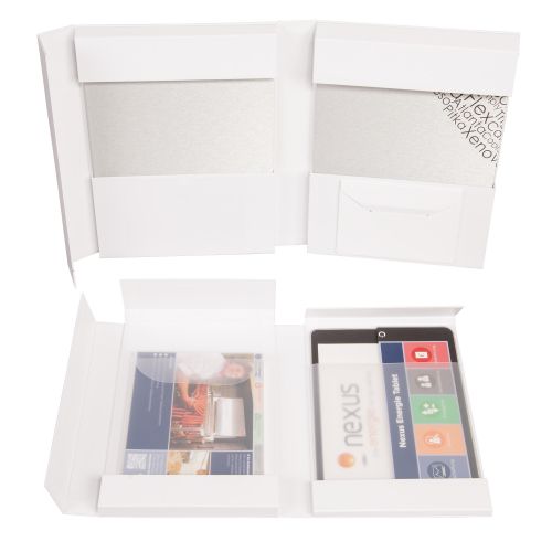 Ordnerbox mit zwei  transparente Taschen oder Kartontaschen